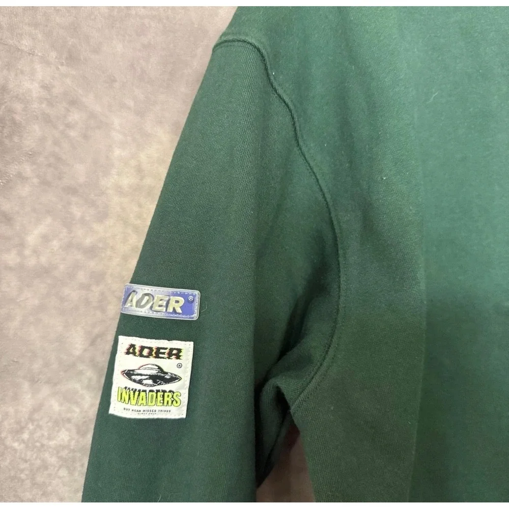 Ader Error Invaders Dark Green Sweatshirt SS20 20ASSTO32DG1 Mens A1